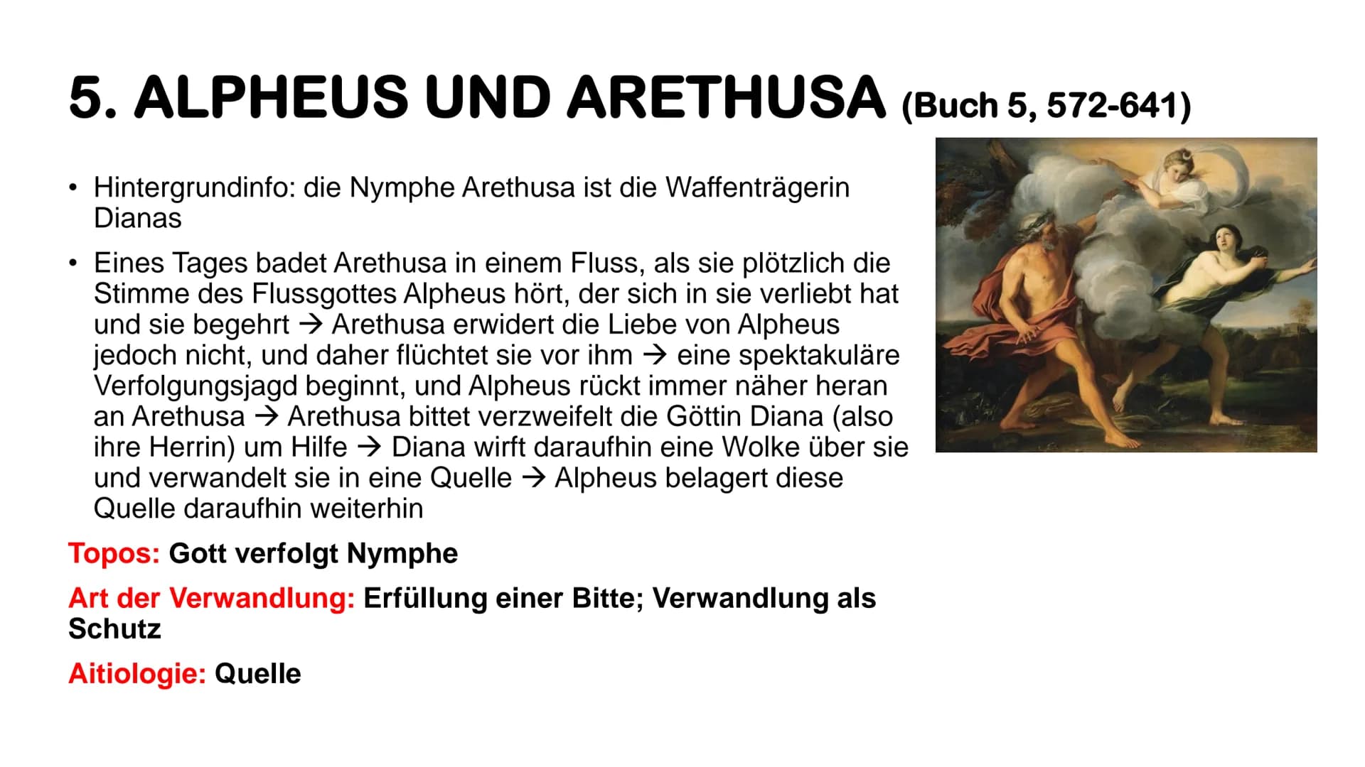 # Überblick zu ein paar
ausgewählten
Metamorphosen (von Ovid) # DEFINITION WICHTIGER BEGRIFFE
* Aitiologie
= eine Erzählung, die den Ur