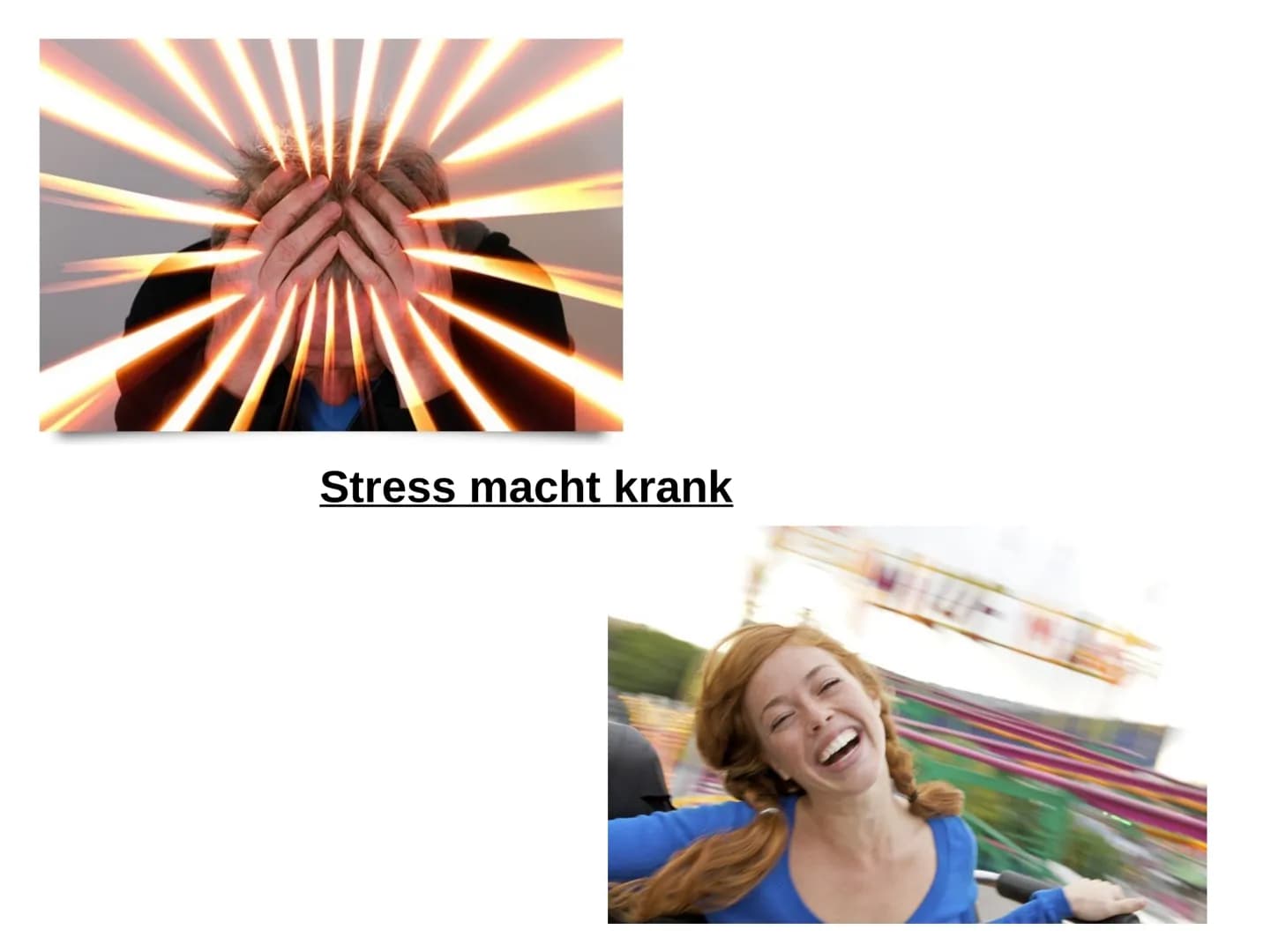 # Handout: Stress - positiv oder negativ?
## 1. Stress:
- erstmals von Walter Cannon verwendet
- bezeichnet spezifische, äußere Reize (Stre
