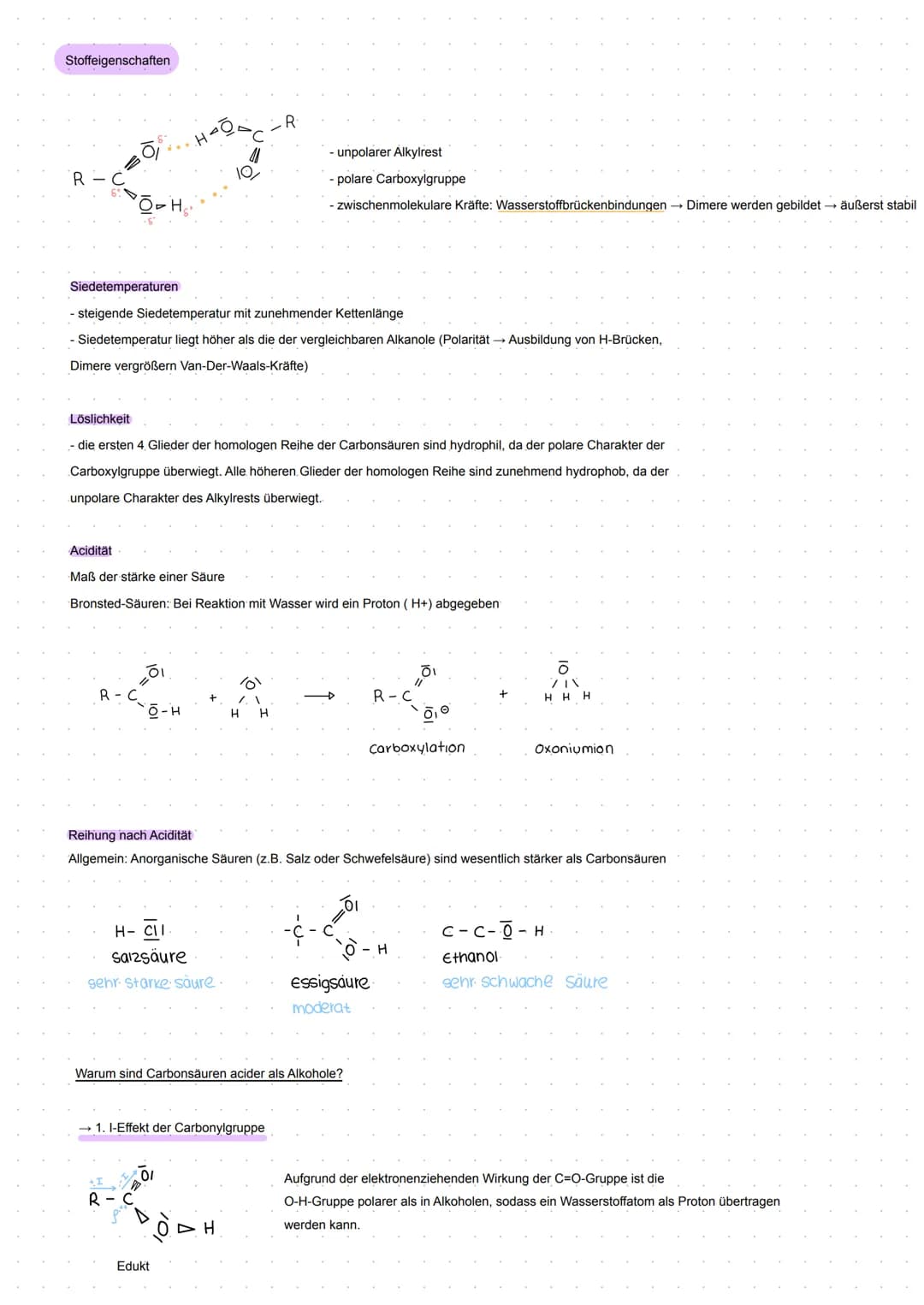 # CARBONSÄUREN
이
Carbonyl-Gruppe
O-H
Hydroxyl-Gruppe
R-Rest R-
=
funktionelle Gruppe Carboxyl-Gruppe
2.8.
Propansaure
2- Methylbutansä
