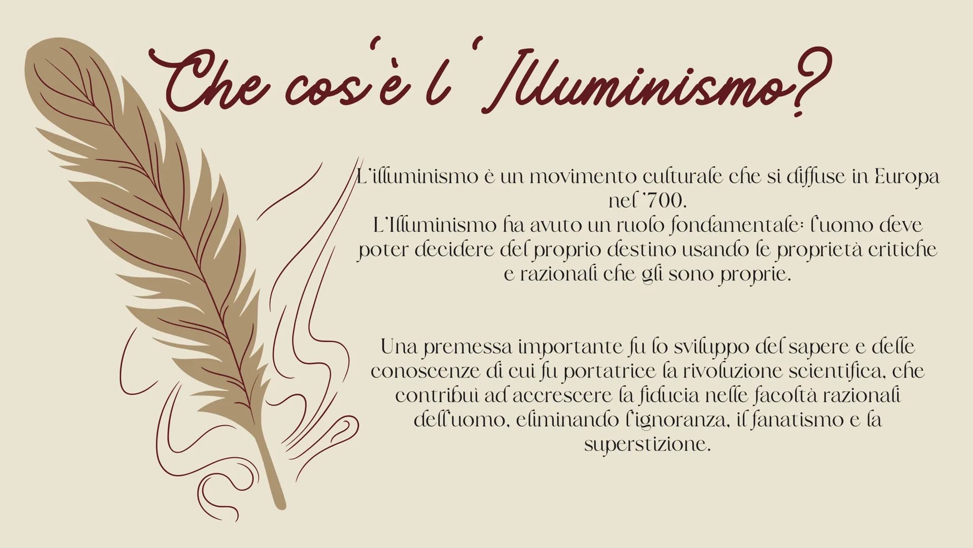 Discovering
L'Illuminismo
Giorgia Liuzzi 4.AT # Che cos'è l'Iluminismo?
L'illuminismo è un movimento culturale che si diffuse in Europa
ne