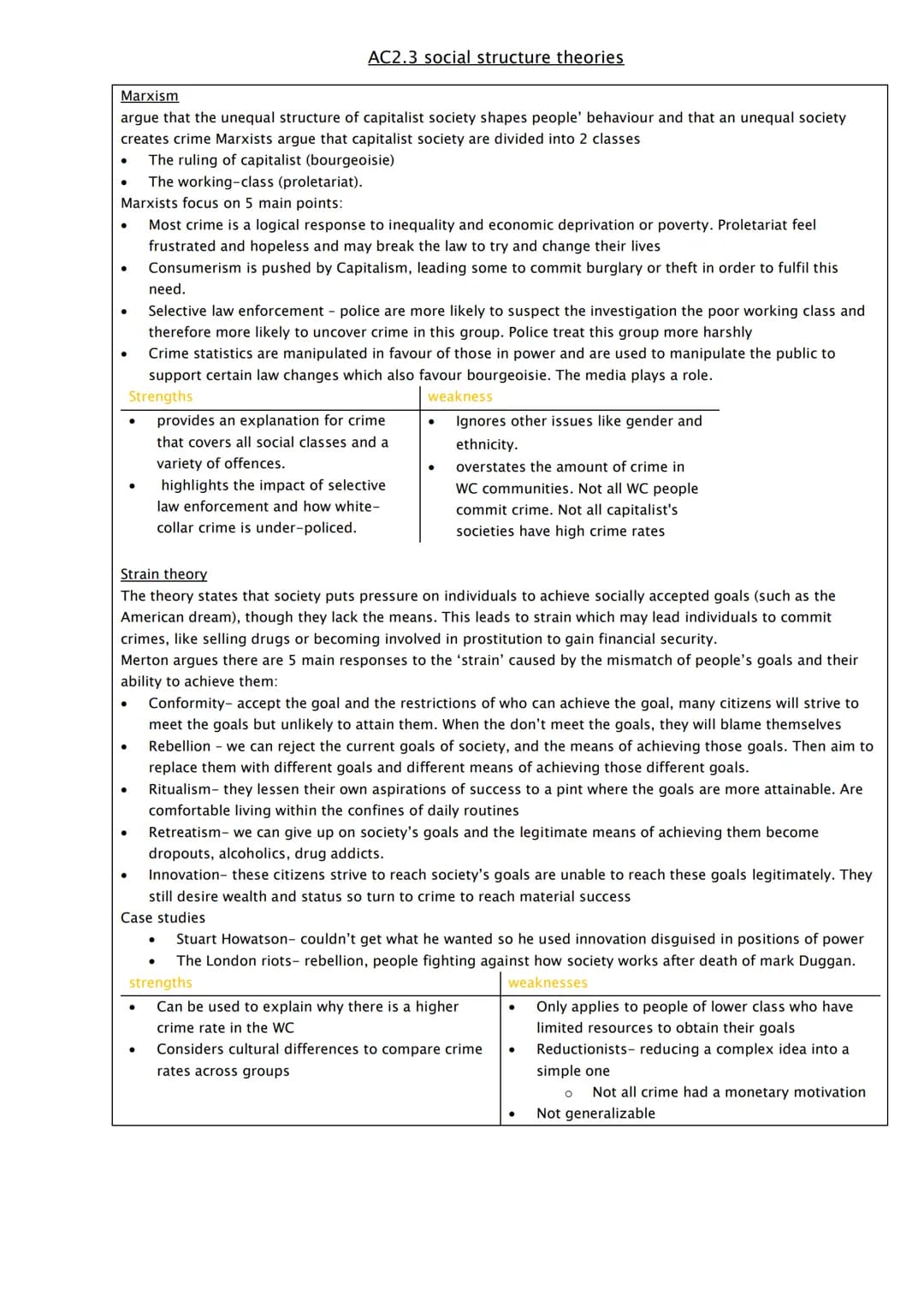 # AC1.1: compare criminal behaviour and deviance
Deviance-
behaviour that
differs from
society's norms
Norms rules of
expectations of
what