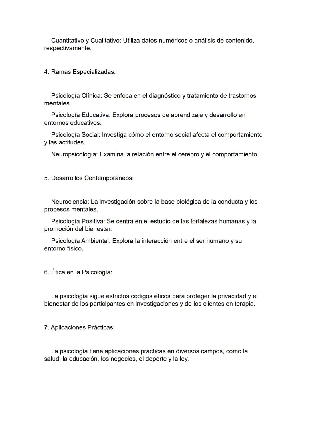 # LA PSICOLOGIA COMO CIENCIA
La psicología, como disciplina científica, se enfoca en el estudio del
comportamiento y los procesos mentales