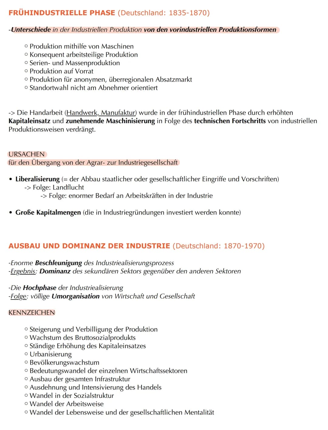 # Bedeutungswandel von Standortfaktoren
2) Entstehung und Strukturwandel industriell geprägter Räume
2.1 Hauptphasen der industruiellen En