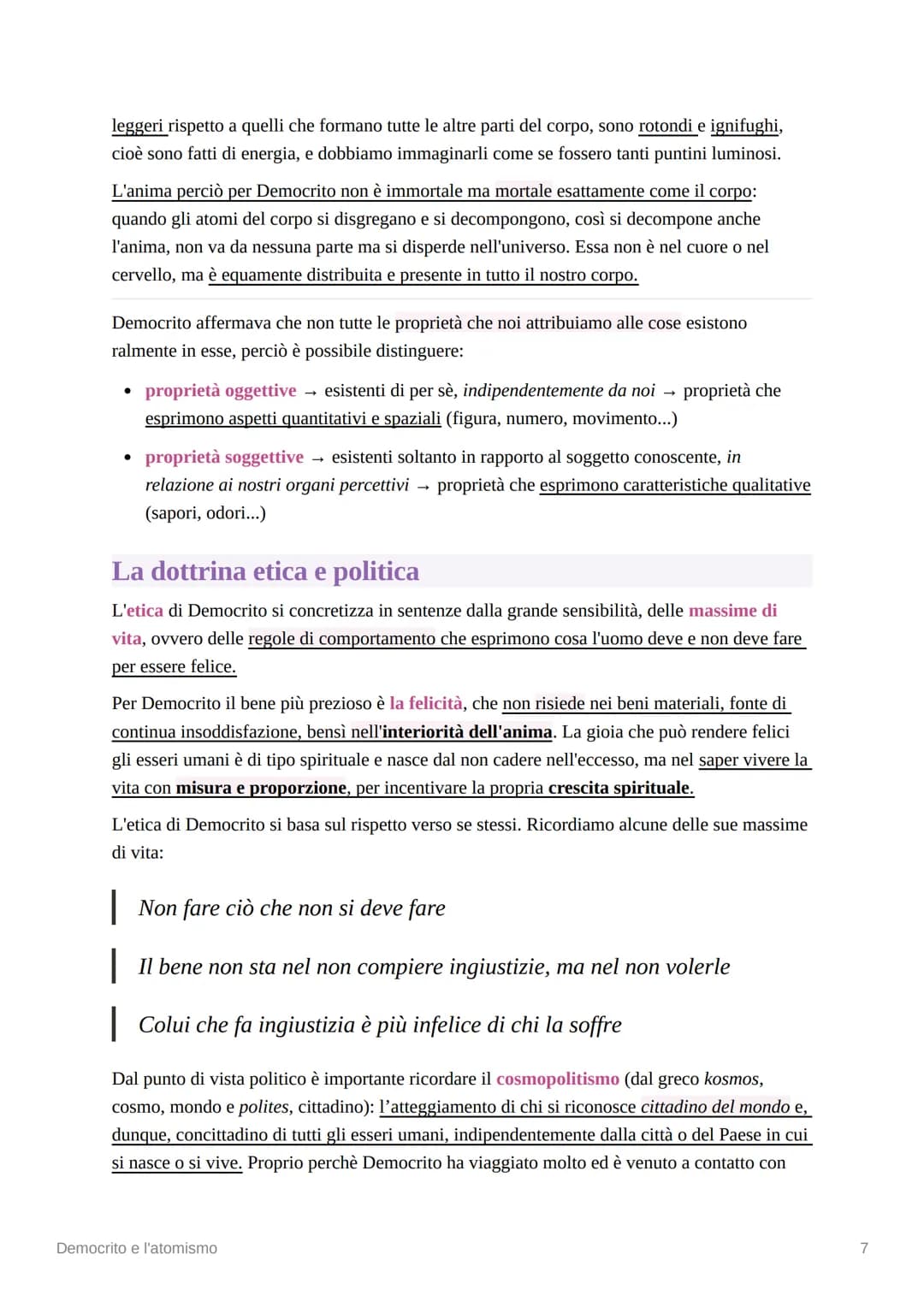 # Democrito e l'atomismo
Democrito è un altro dei grandi pensatori della filosofia presocratica, infatti egli fu un fisico
pluralista. Egli