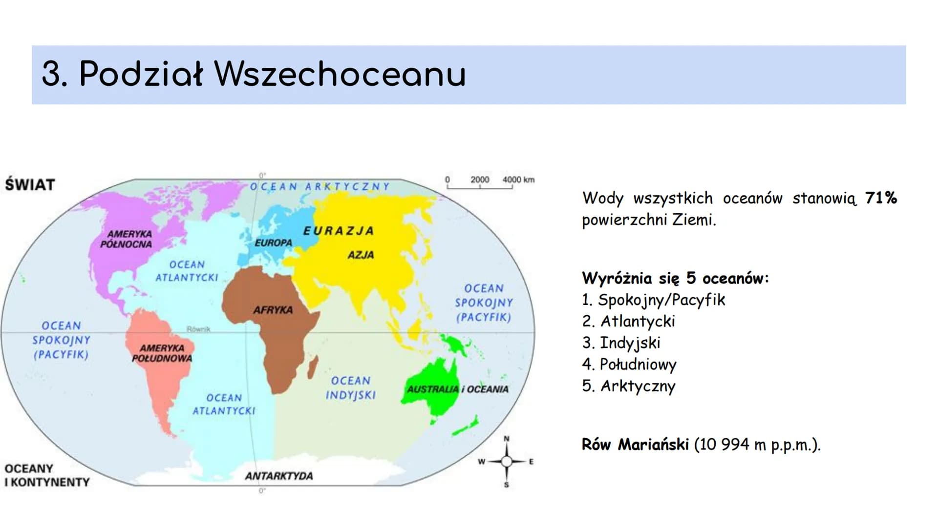 # 1. ZASOBY WODY NA ZIEMI # 1. Podział wody na Ziemi
Całkowite zasoby wodne Ziemi są stałe i wynoszą około 1,386 mld km3. Woda znajduje się