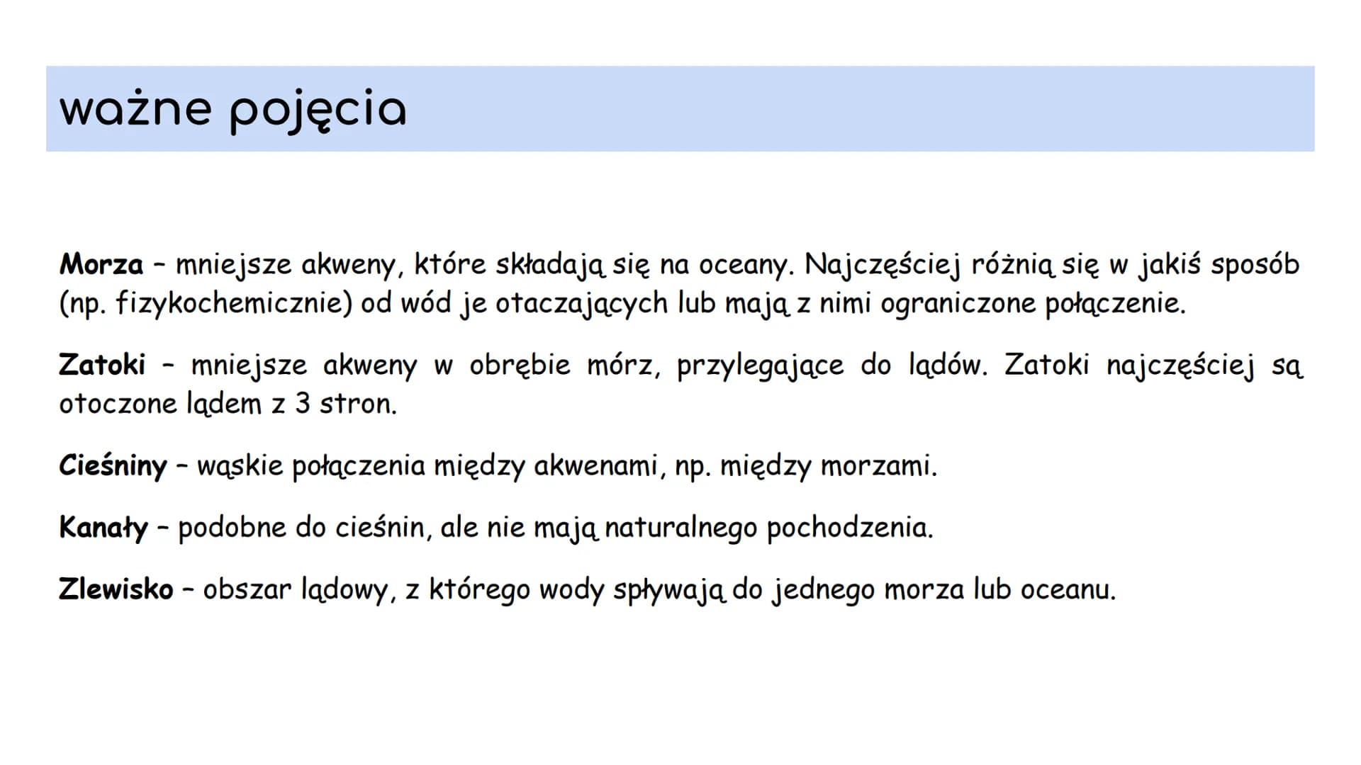 # 1. ZASOBY WODY NA ZIEMI # 1. Podział wody na Ziemi
Całkowite zasoby wodne Ziemi są stałe i wynoszą około 1,386 mld km3. Woda znajduje się