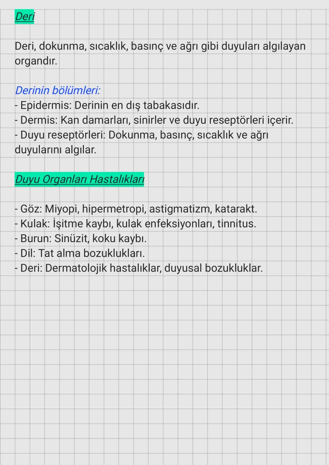 Duyu Organları
Duyu Organlarının Görevleri
Duyu organları, çevremizdeki uyarıları algılayarak beyne ileten
yapılar ve sistemlerdir. Beş te