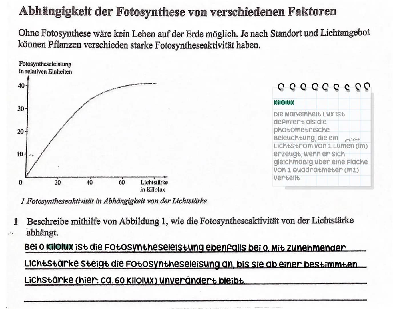 # Fotosynthese
Licht
↓
wasser + Kohlenstoffdioxid
sauerstoff + Glucose
↑
chlorophyll
6H₂O + 6CO
602+ C6H12O6
Stoff- und Energiewechsel gr