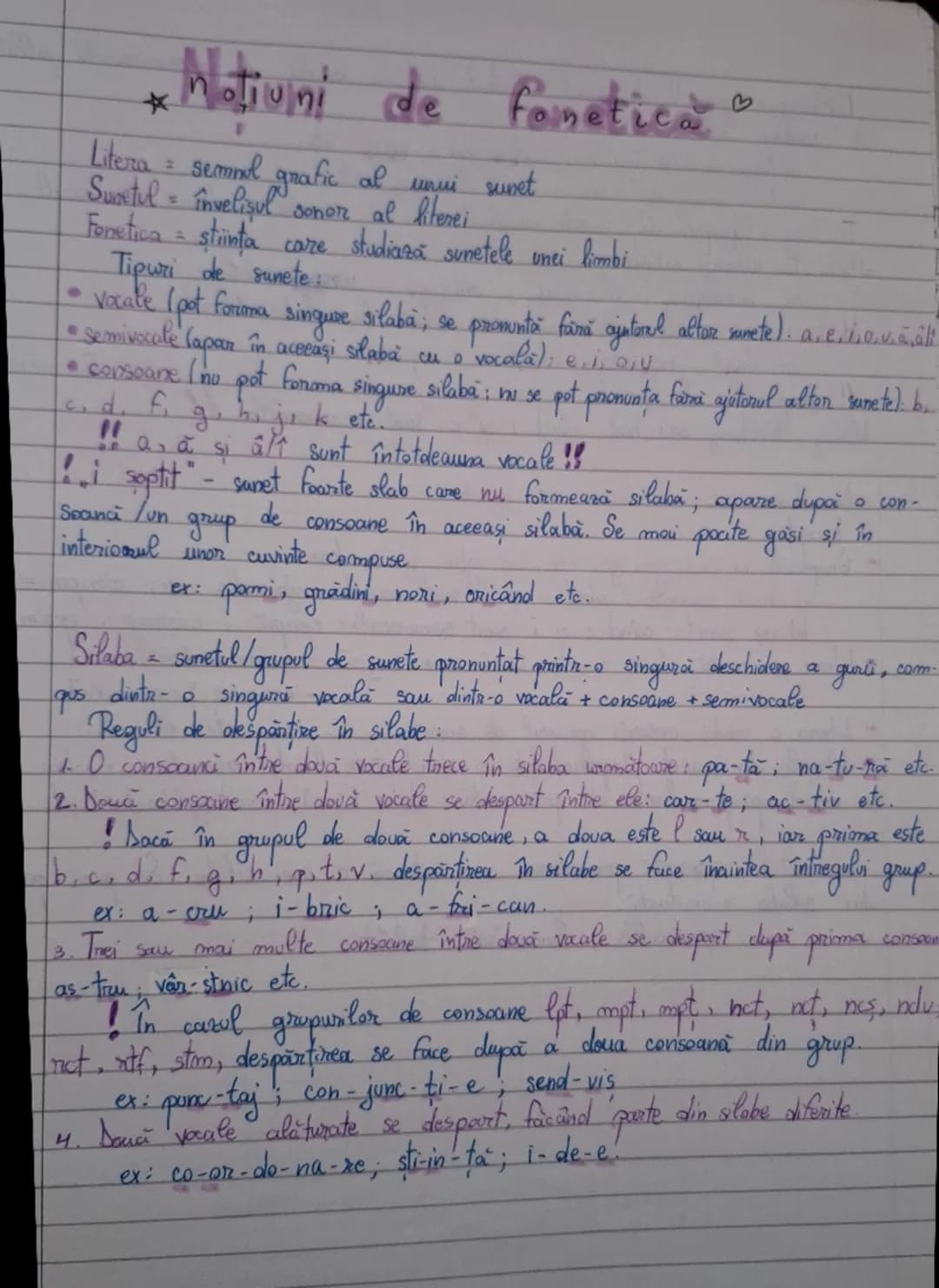 .
.
* Moţiuni de fonetică
Litera = semel grafic al unui sunet
Sunetul învelisul sonor al literei
Fonetica = strinta care studiază sunetele