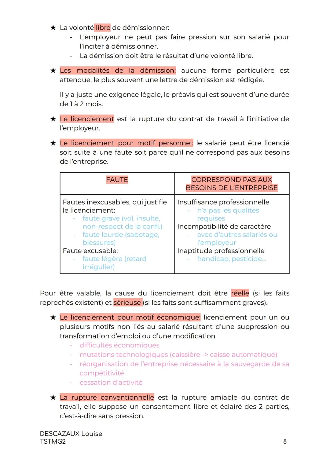 # DROIT:
LE DROIT DES CONTRATS
Les notions générales du Droit des contrats:
★ Un contrat est un accord de volonté entre 2 personnes physiq