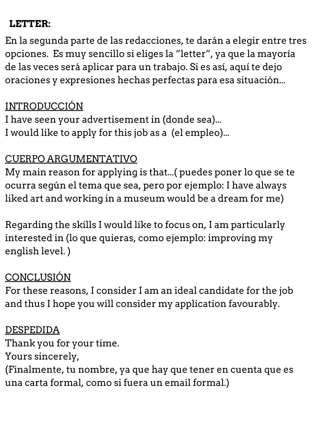 # APUNTES
# INGLÉS
# B1-B2
Expresiones y tips para
aprobar. APUNTES B2 DE INGLÉS----CAMRIDGE
WRITING / SPEAKING
EXPRESIONES ÚTILES PARA DEJA