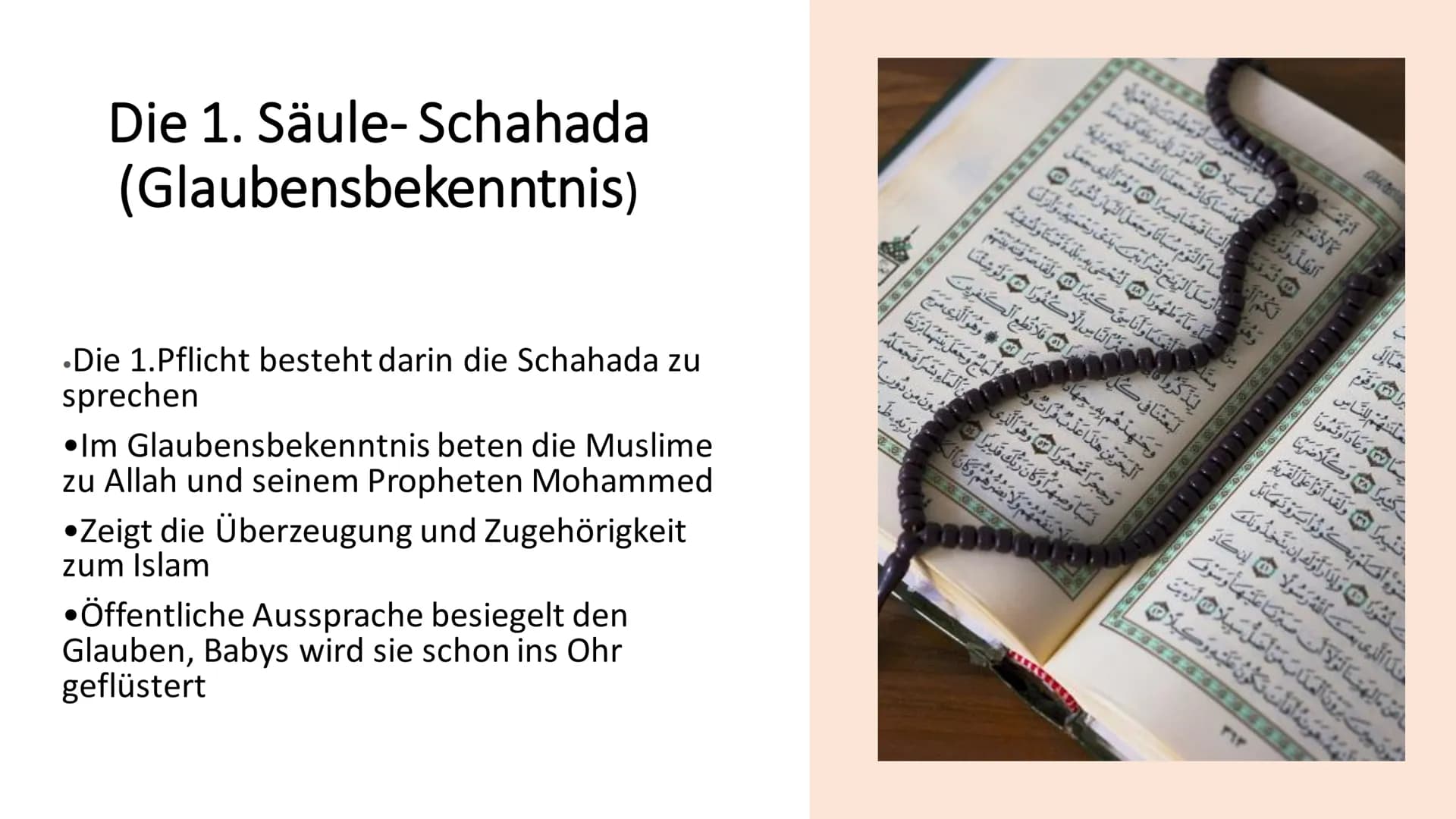 Die 5. Säulen im Islam
Die „10 Gebote“ in einer anderen Glaubensrichtung
Reuters Inhaltsverzeichnis
• Die 5 Säulen des Islams
• Die 1. Sä