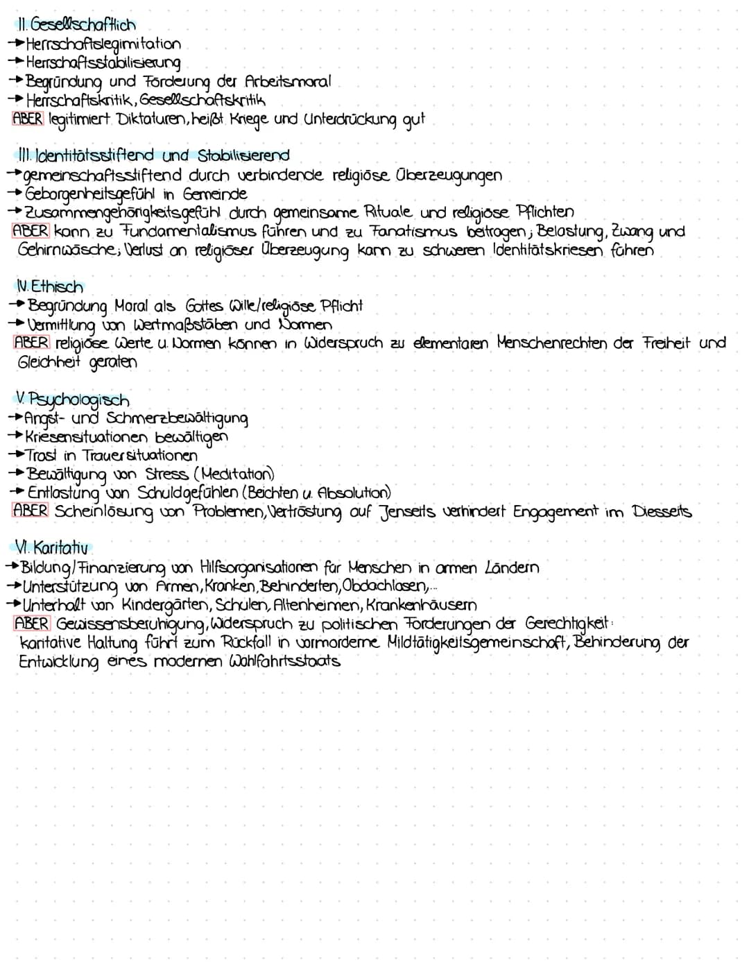 # Religionskritik
Religion
→gibt keine wissenschaftlich anerkannte Definition
unterschieden wird zwischen funktionalen und inhaltlichen D