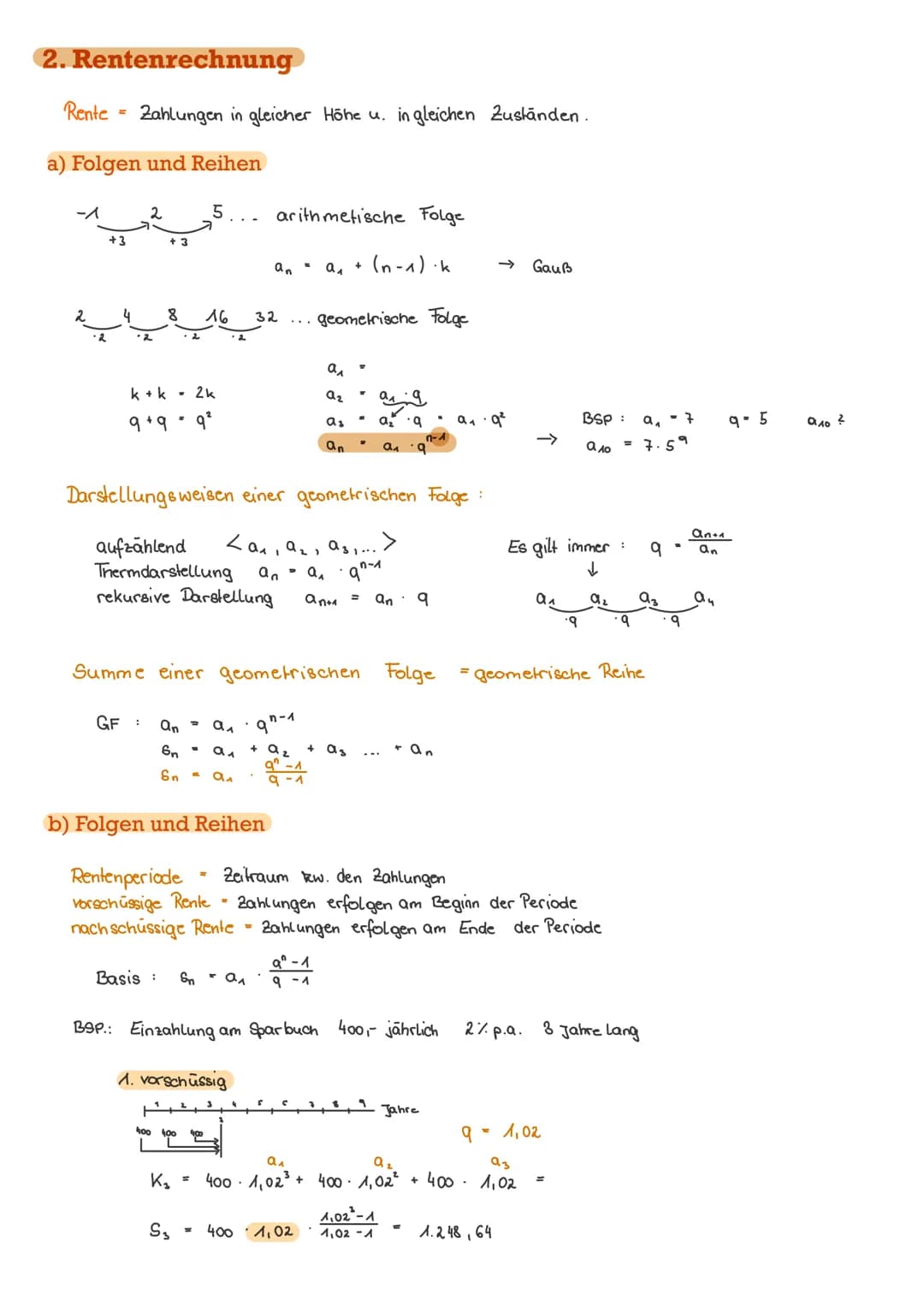 # FINANZMATHEMATIK
1. Zinsenrechnung
✓ Einfache Zinsen
$Z = K_0 \cdot \frac{p}{100}$
Zingen innerhalb eines Jahres
Ko... Anfangskapital