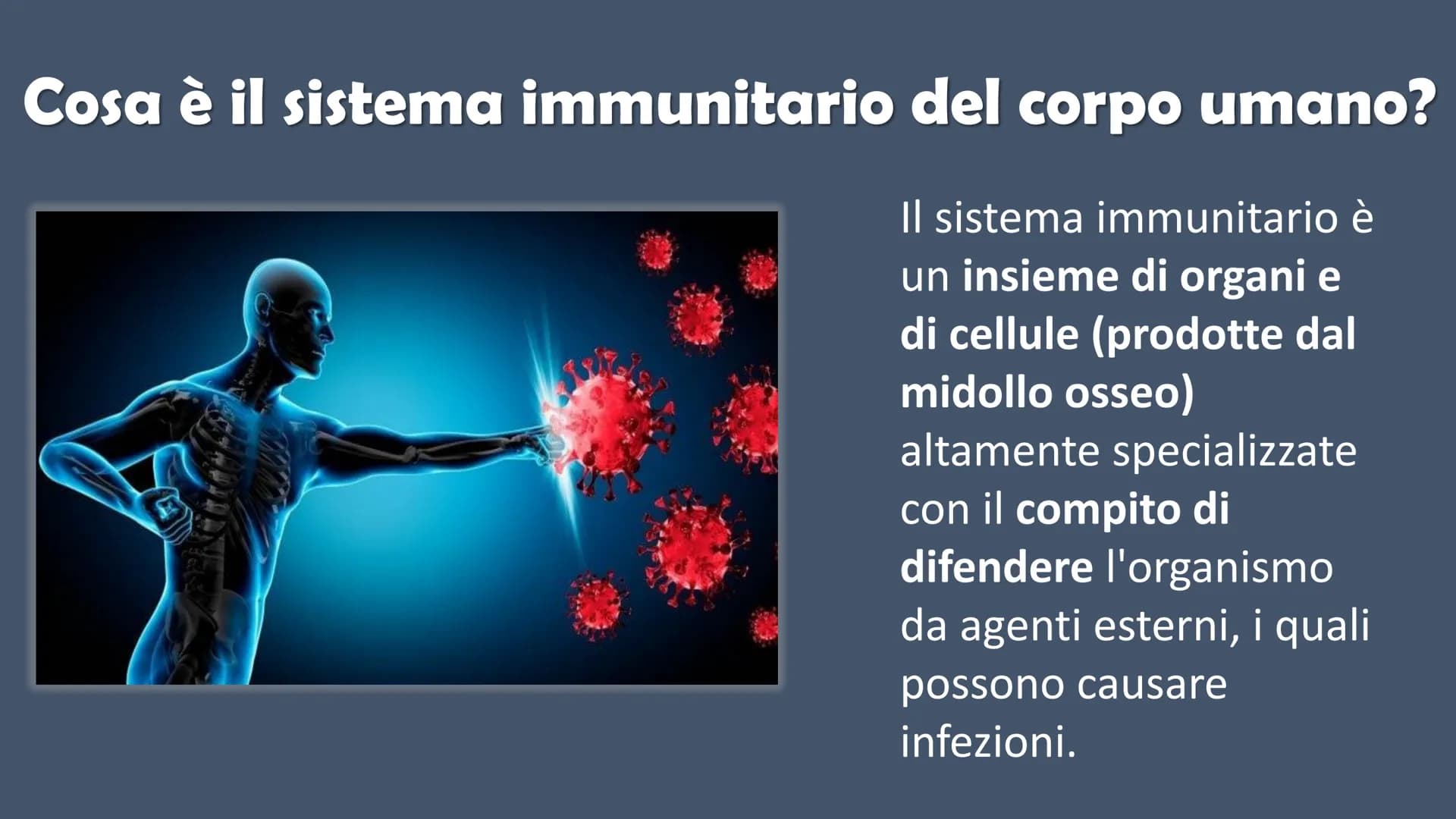 Ricerca di scienze di Ronzoni Asia classe 3^A
IL SISTEMA
IMMUNITARIO
DEL CORPO UMANO # Cosa è il sistema immunitario del corpo umano?
Il s