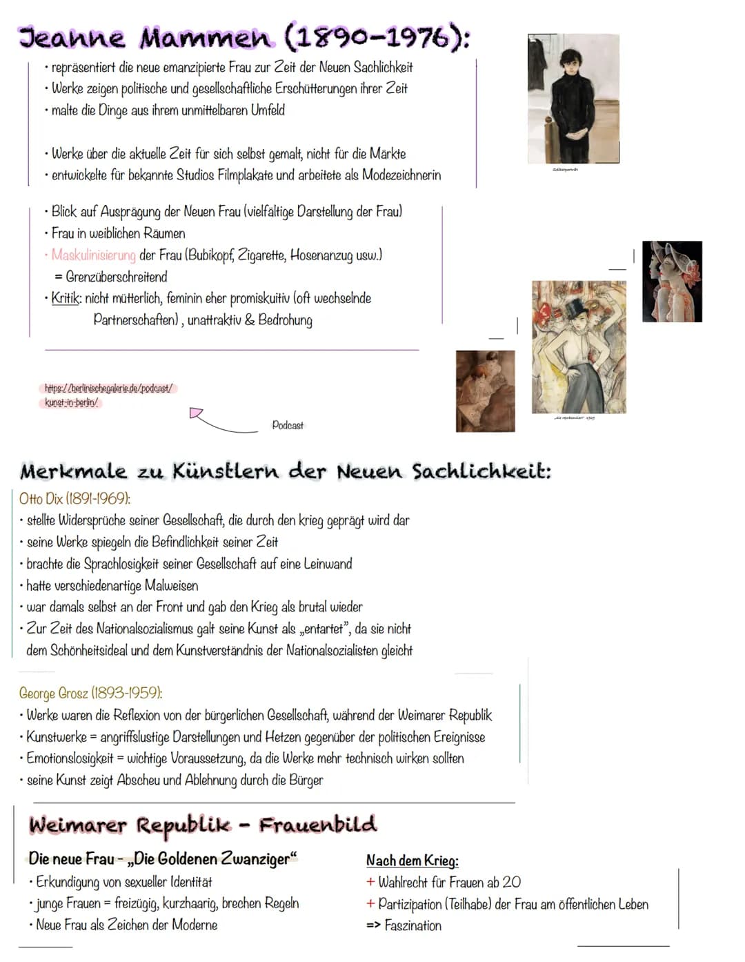 Kunst # Neue Sachlichkeit
Zeit
• ca. 1918 bis 1933
• Zeit der Weimarer Republik
Gesellschaft
• Nachwirkungen und Auseinandersetzungen d
