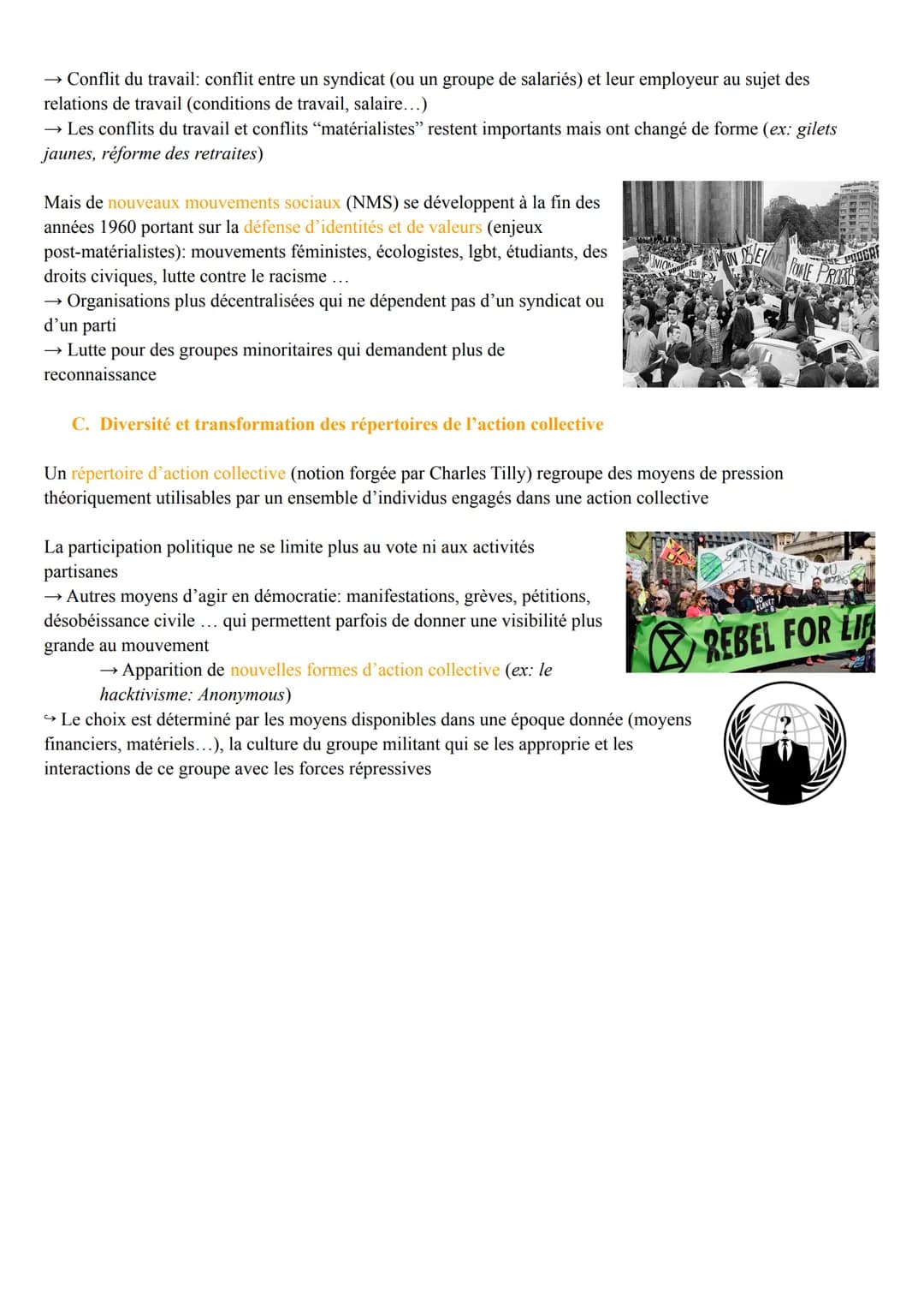 # Comment expliquer l'engagement politique dans les sociétés démocratiques?
I. Comment et pourquoi s'engage-t-on?
A. Les multiples formes