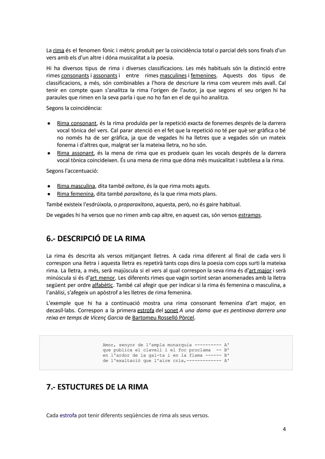 # MÈTRICA CATALANA
1.- EL VERS
Un vers són una sèrie de mots escrits en una sola línia que es poden mesurar segons els accents
tònics i le