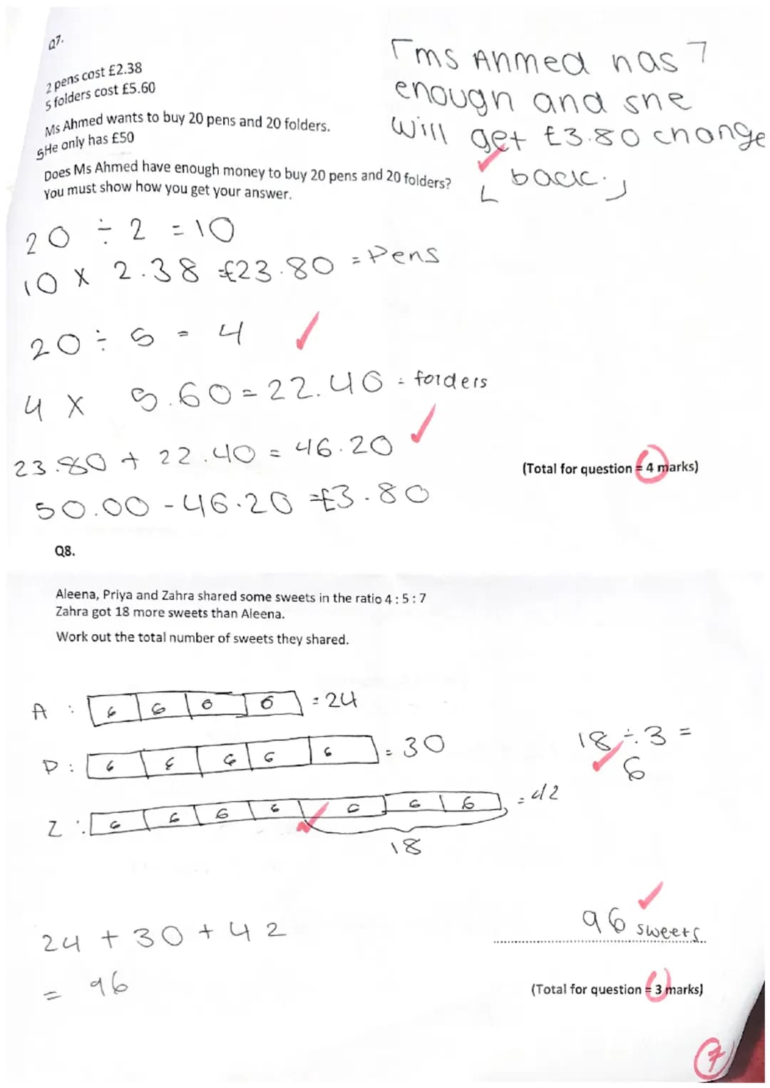 Year 9 Assessment 4
Foundation
Calculator
Name
Teacher
Instructions
- The time for the
- Answer all questi
- You are allowed to use a calc