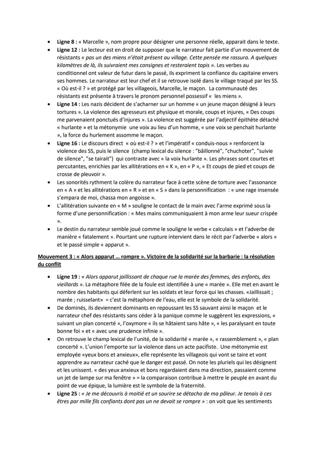 # Analyses linéaires - Feuillets d'Hypnos
René Char, Fragment << 128 >>
- Introduction (accroche et contexte) :
- René Char est un auteur