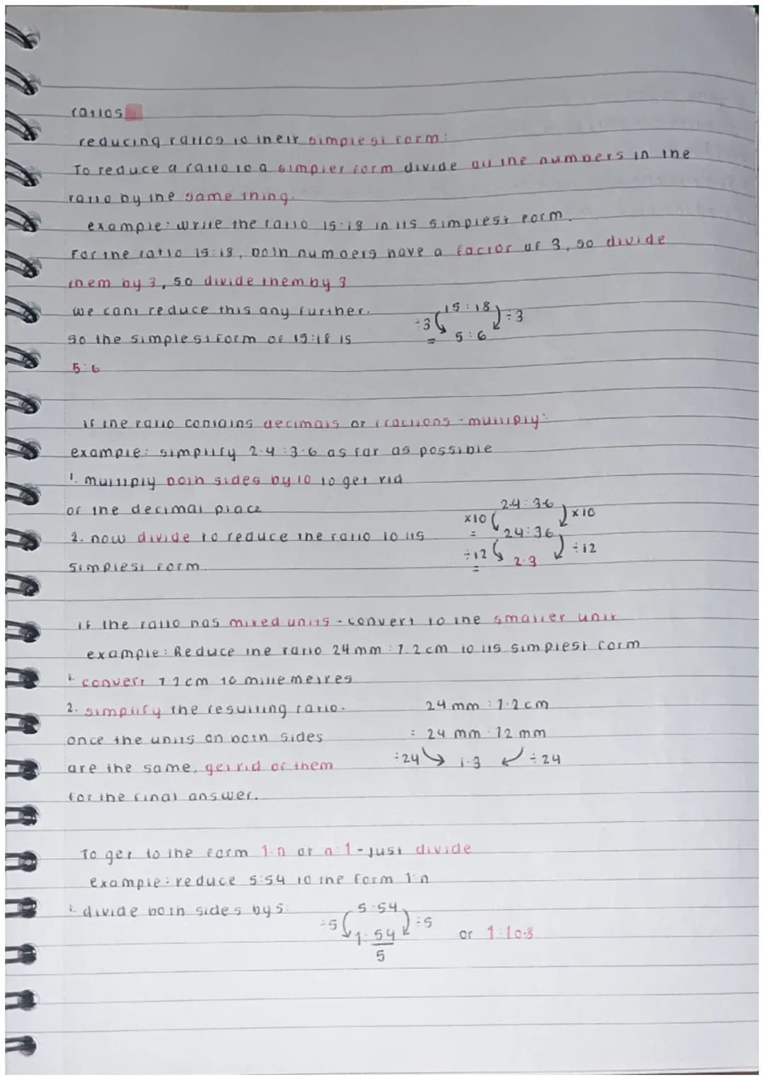 # ratios
reducing rainos is ineir simplesi form:
To reduce a rano 10 a simpler form divide au ine numbers in the
rano by ine same ining.
exa
