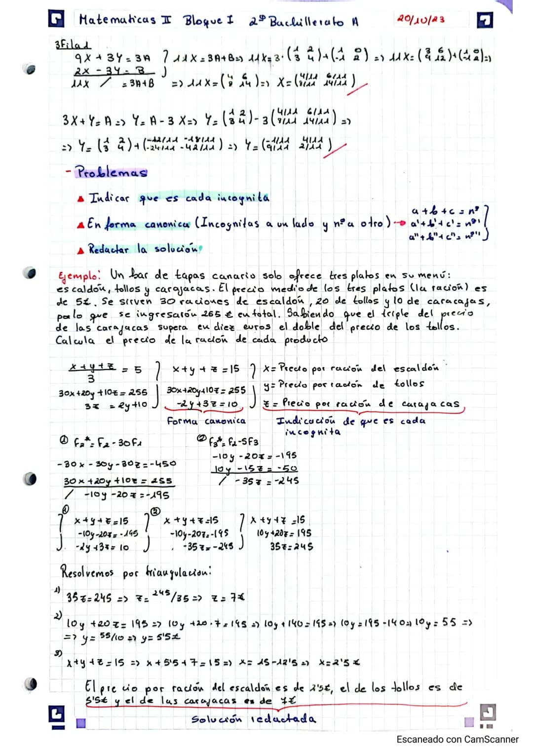 G Matematicas II Matrices 2º Bachillerato A 14/9/237
ege
M
matrices
$A=\begin{pmatrix}1 & 2 & 3\\4 & 5 & 6\end{pmatrix}2x3$; $B=\begin{pm