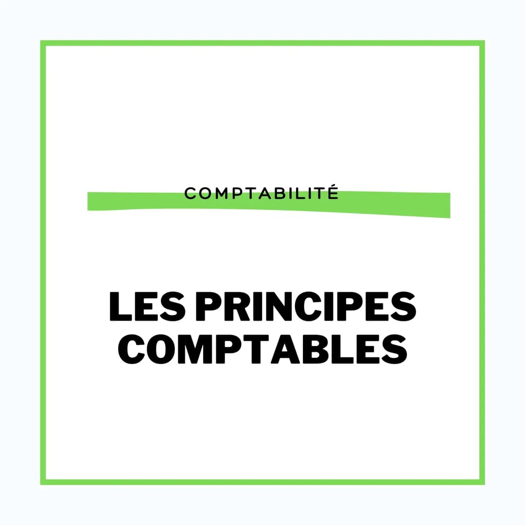 COMPTABILITÉ
LES PRINCIPES
COMPTABLES # LES PRINCIPAUX
PRINCIPES
C
La comptabilité repose sur de nombreux
pricipes permettant la bonne tenu