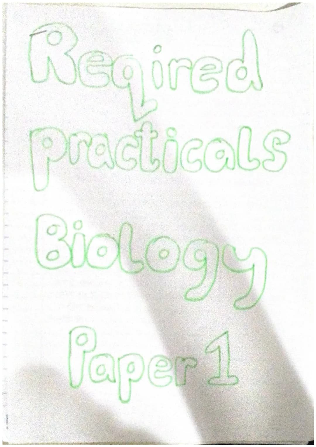 Reqired
Practicals
Biology
Paper 1 ・・Vical イ
# MICROSCOPES:
- eyepiece lens x10 mag
- objective lenses
- stage
- clips
Coarse
focus dial
-fi