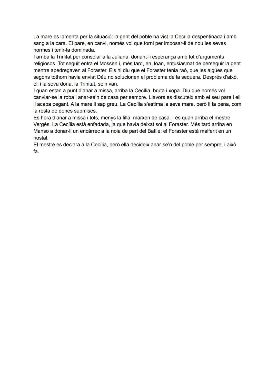 # ARGUMENT I ESTIL D'AIGÜES ENCANTADES'
L'obra passa en un poble de Tarragona, on es planteja un problema de sequera que viuen
els habitant