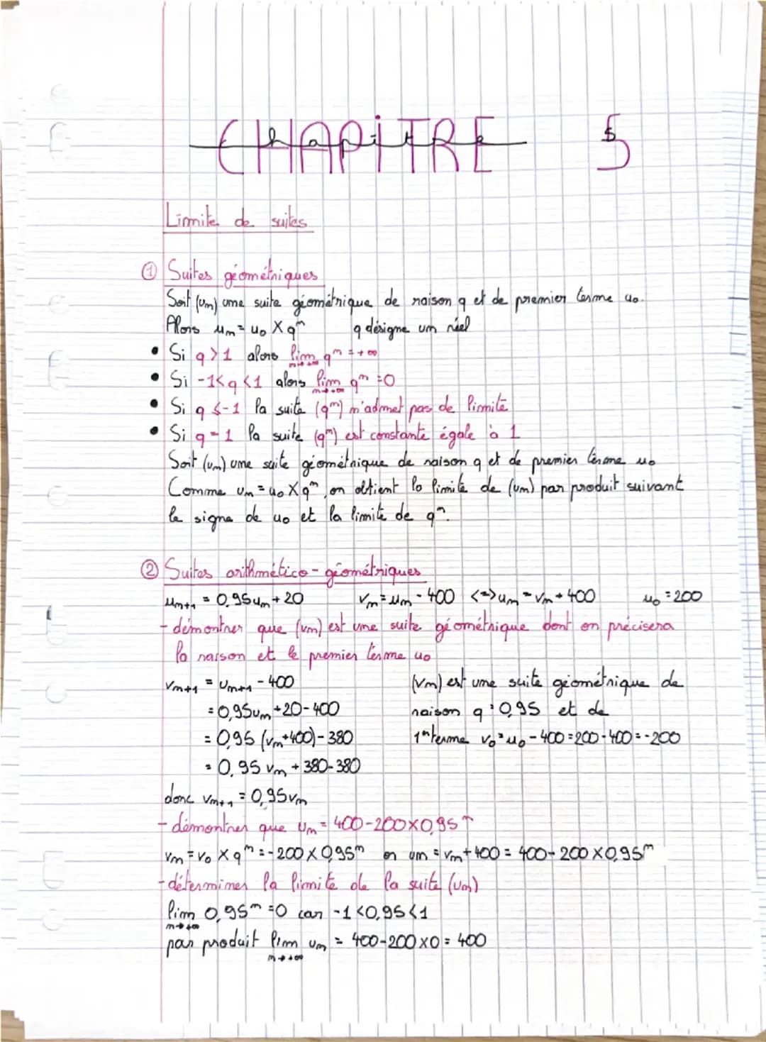 CHAPITRE 1
Suites numériques et récurrence
@Raisonnement par récurrence
Soit la suite ($u_m$) telle que $u_0 = 1$ et $u_{m+1} = \frac{u_m}{1