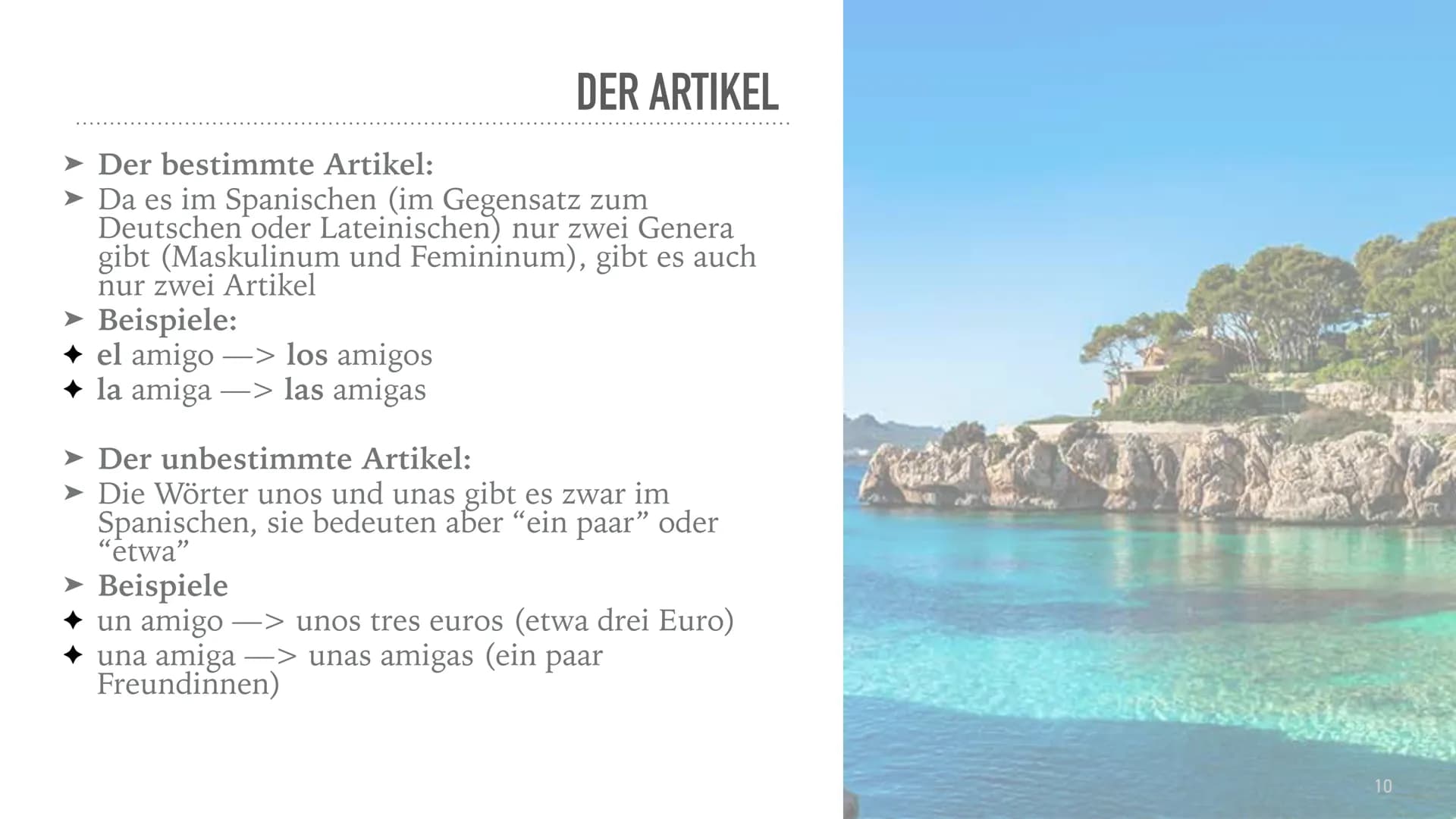 # SPANISCHE GRAMMATIK
AbiGe INHALTSVERZEICHNIS
➤ Verbkonjugationen
unregelmäßige Verb ser / estar
einfache Verneinung
➤ Artikel
➤ Sing