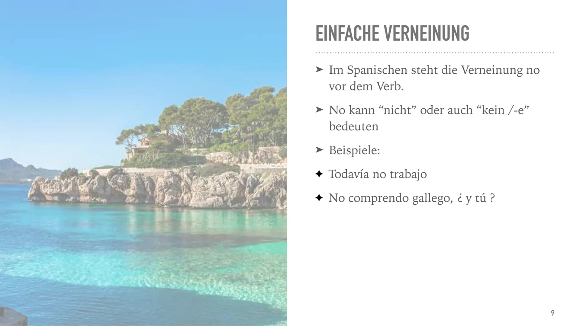 # SPANISCHE GRAMMATIK
AbiGe INHALTSVERZEICHNIS
➤ Verbkonjugationen
unregelmäßige Verb ser / estar
einfache Verneinung
➤ Artikel
➤ Sing