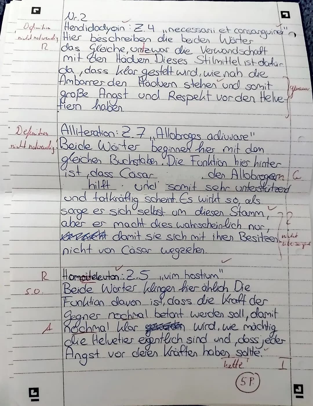 Klasse: 10
LATEIN - Klassenarbeit Nr. 3
30.03.2022
Thema: Caesar - De bello Gallico
Bene tibi!
Name: Cosima
A: ÜBERSETZUNG
(Bewertung