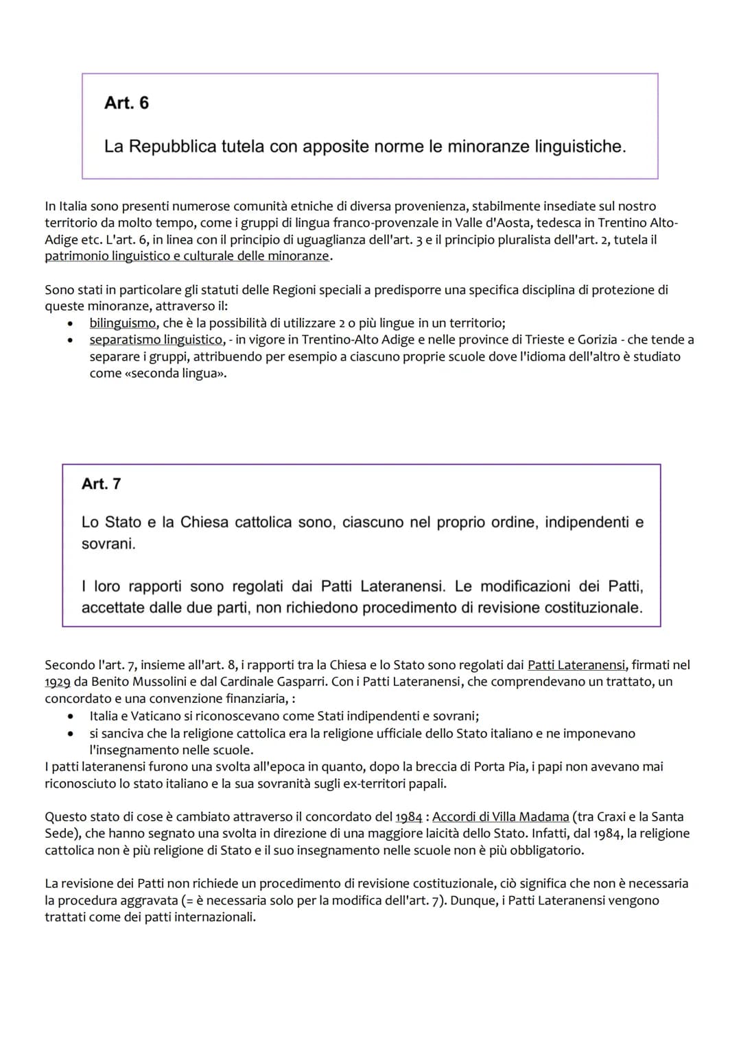 # I PRINCIPI FONDAMENTALI DELLA COSTITUZIONE (1-12)
Art. 1
L'Italia è una Repubblica democratica, fondata sul lavoro.
La sovranità appart