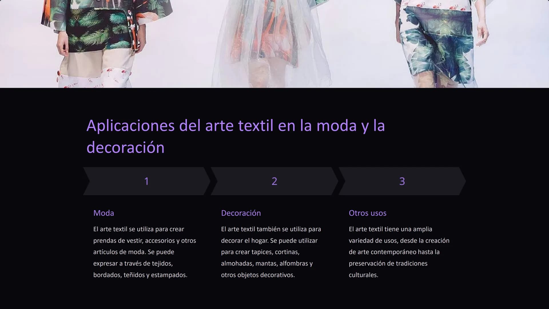 # Introducción al arte
arte textil
El arte textil abarca diversas técnicas para transformar fibras naturales o
naturales o sintéticas en o