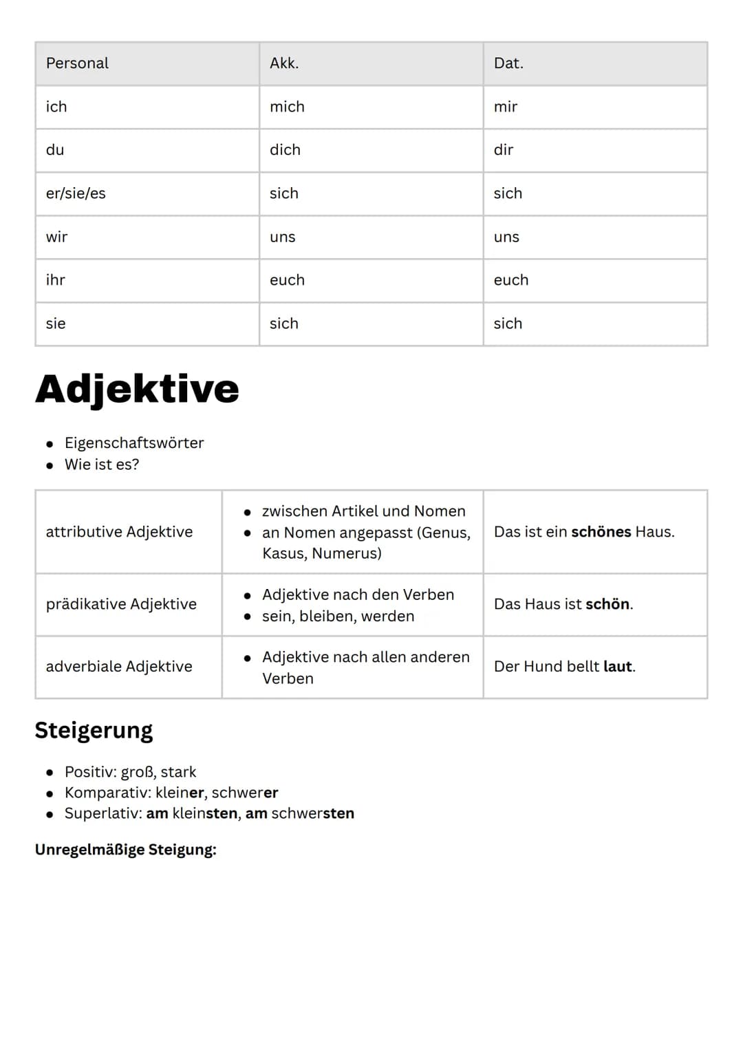 # Wortarten
## Substantive
* Der/Die/Das...
* Bsp: Katze, Junge, Lampe, Rose, Liebe
| Kasus | Numerus | Genus