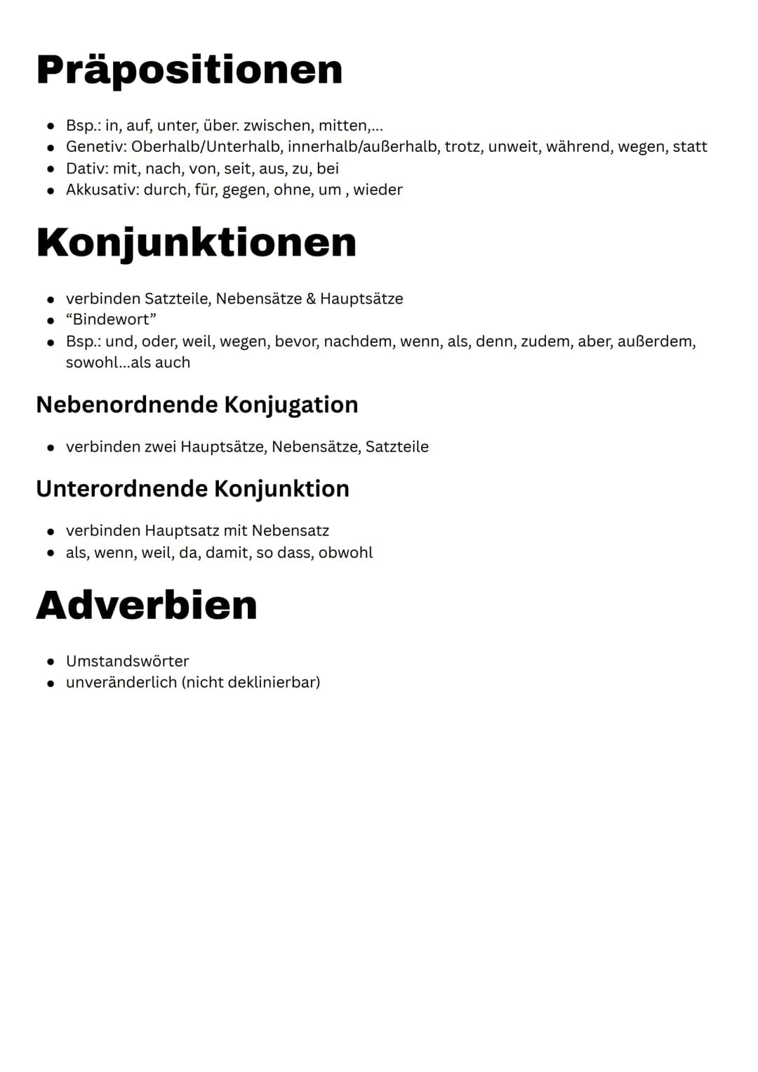 # Wortarten
## Substantive
* Der/Die/Das...
* Bsp: Katze, Junge, Lampe, Rose, Liebe
| Kasus | Numerus | Genus