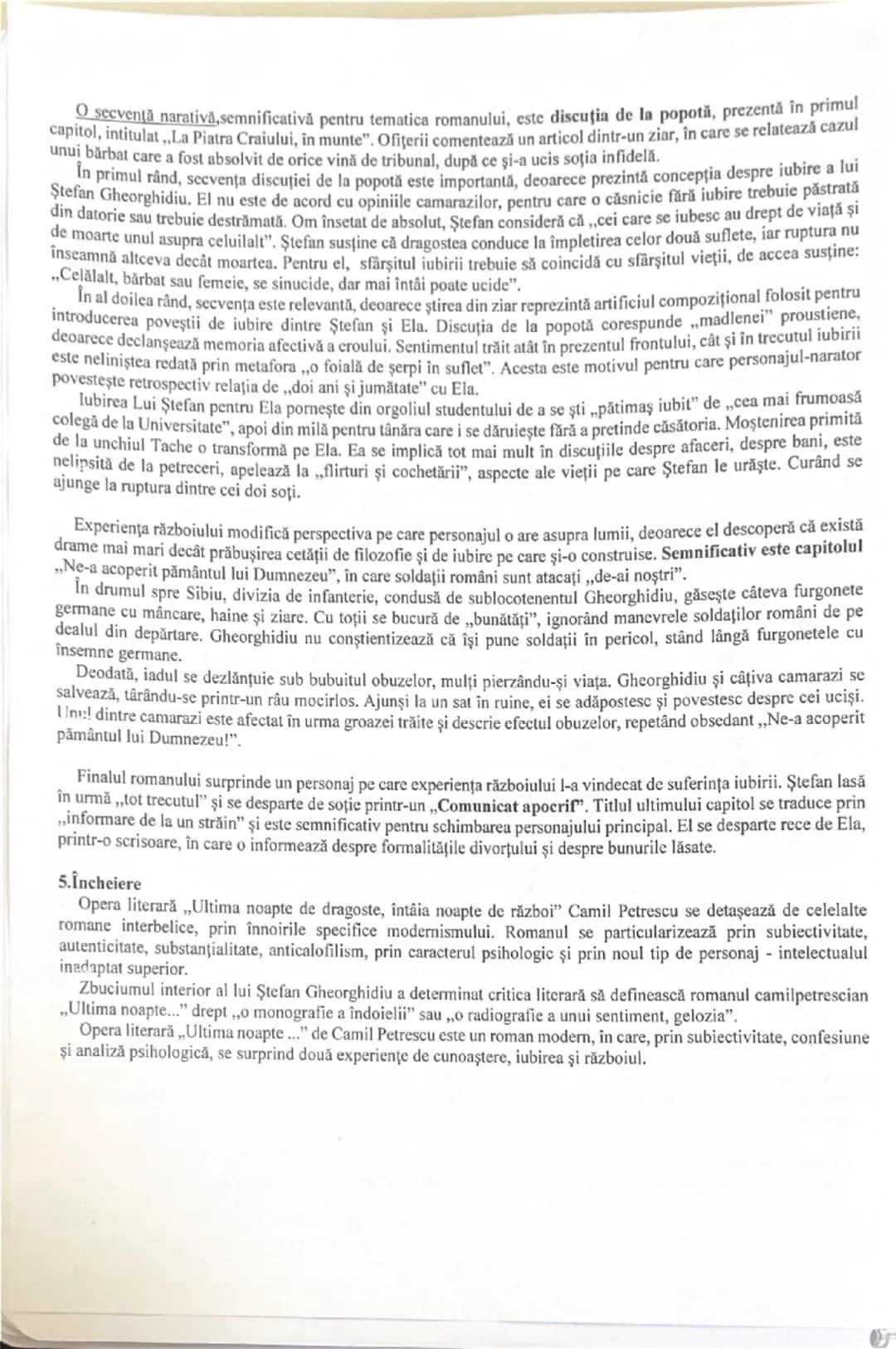 Setranscris
Ultima noapte de dragoste, întâia noapte de război - Camil Petrescu
1. Introducere modernismul; tipologia romanului
Modernism