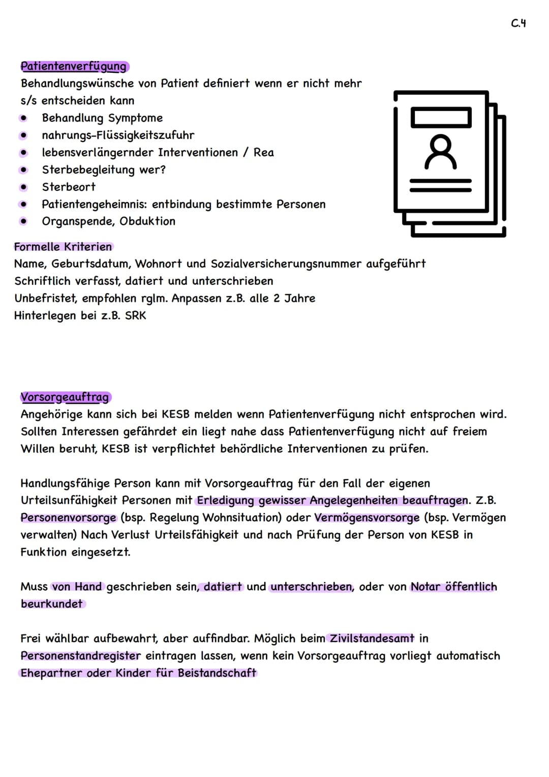 # Multimorbidität
C.4
## Bedeutung für den Menschen
Chronisch krank = über längere Zeit, in der Regel länger als 4 Wochen, krank
Palliati