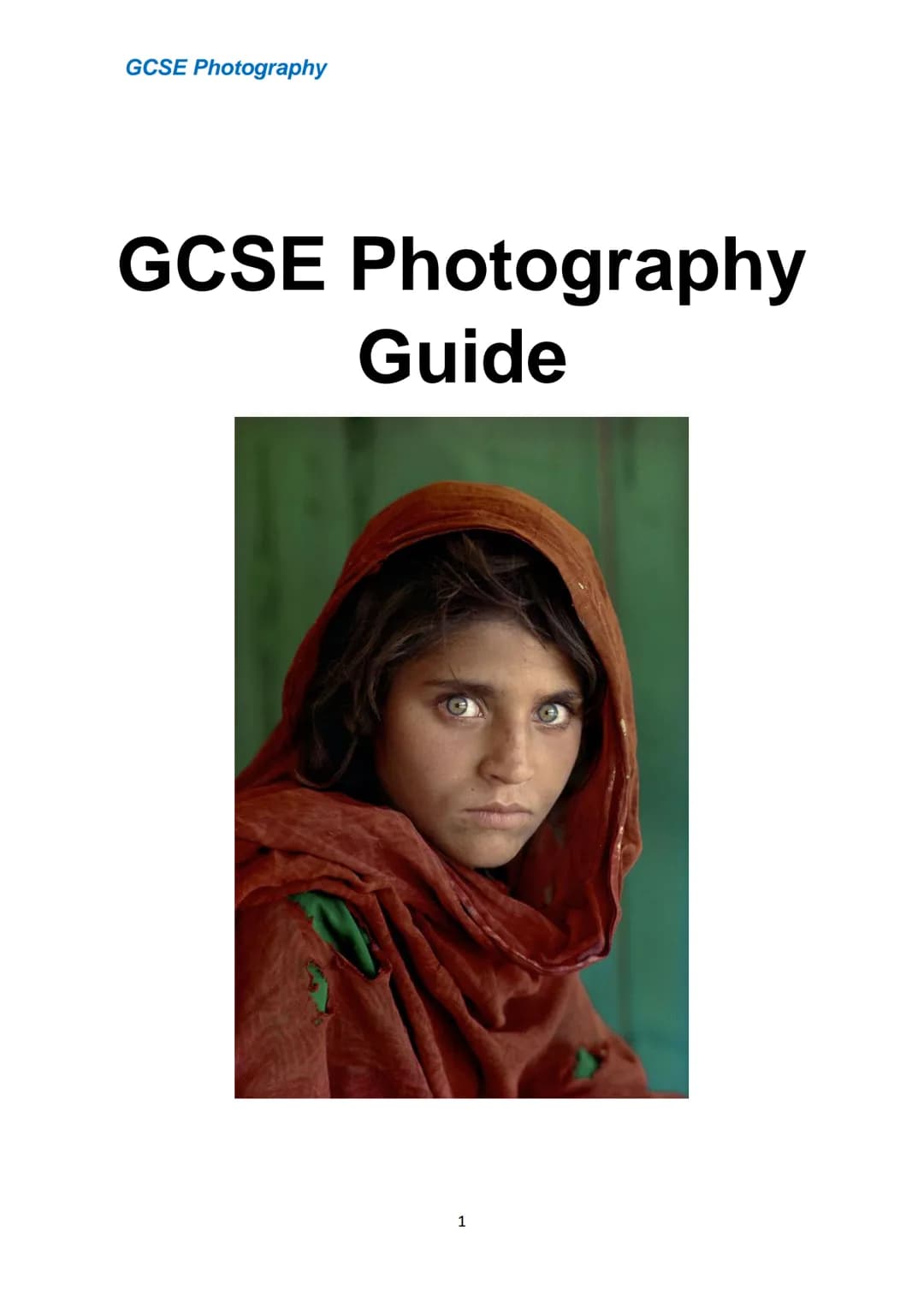 # GCSE Photography
# GCSE Photography Guide
1 GCSE Photography
Mark Scheme and Checklist
AO1 Contextual
Understanding
Develop ideas
showin