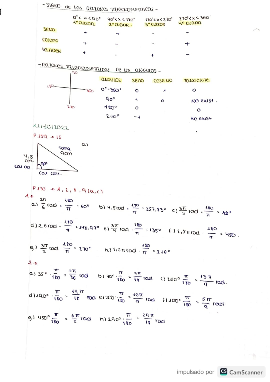 # TEMA 7
# TRIGONOMEtria
১
* Un caldian es la medida del angulo de una urcunferencia cuyo
aico es igean al Lacho
200100
* DOOUDNES