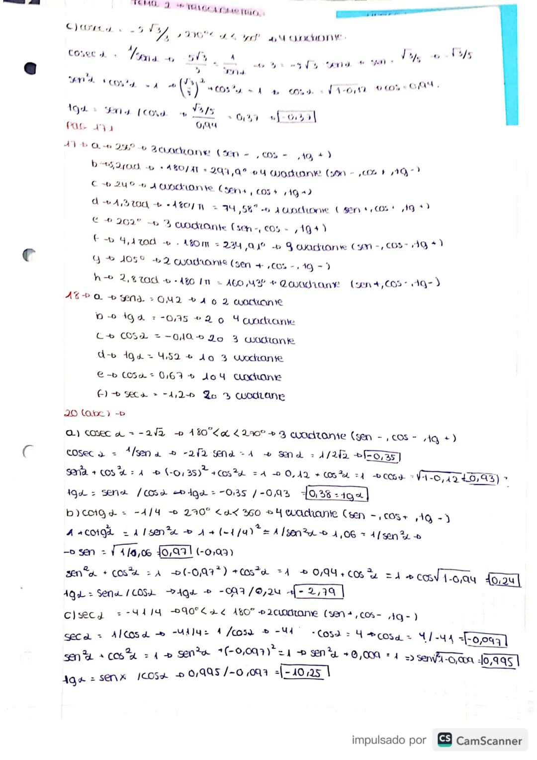 # TEMA 7
# TRIGONOMEtria
১
* Un caldian es la medida del angulo de una urcunferencia cuyo
aico es igean al Lacho
200100
* DOOUDNES