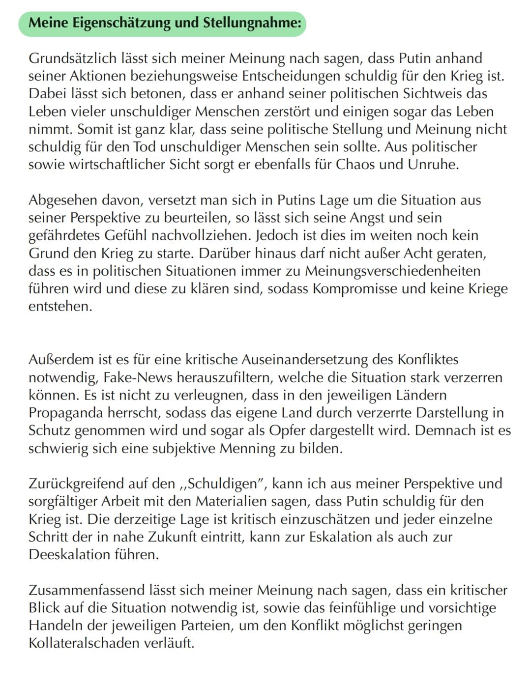# KONFLIKTANALYSE
Ukraine-Russland
Konflikt
Putin
Krieg in der
Ukraine
Zelenskyy
Interessen/Ziele
NATO-Osterweitung
verhindern
Macht D