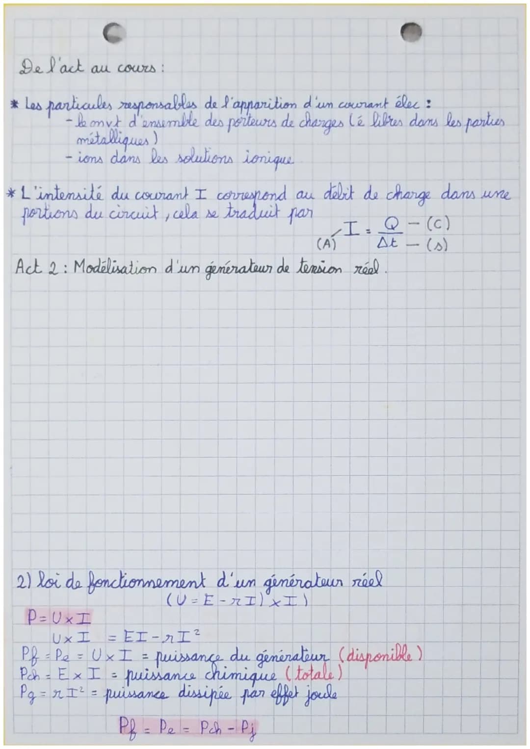 It'spects énergétiques, des
phénomènes électriques
Rappel
Pe = Ux I
• Pe = puissance élec
U= tension aux bornes du récepteur (convertissen)