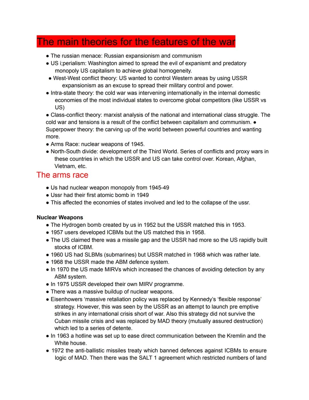 # Cold War
Introduction that is universally used for your essay. Memorise it!!
The Cold war is a period of sustained political and military