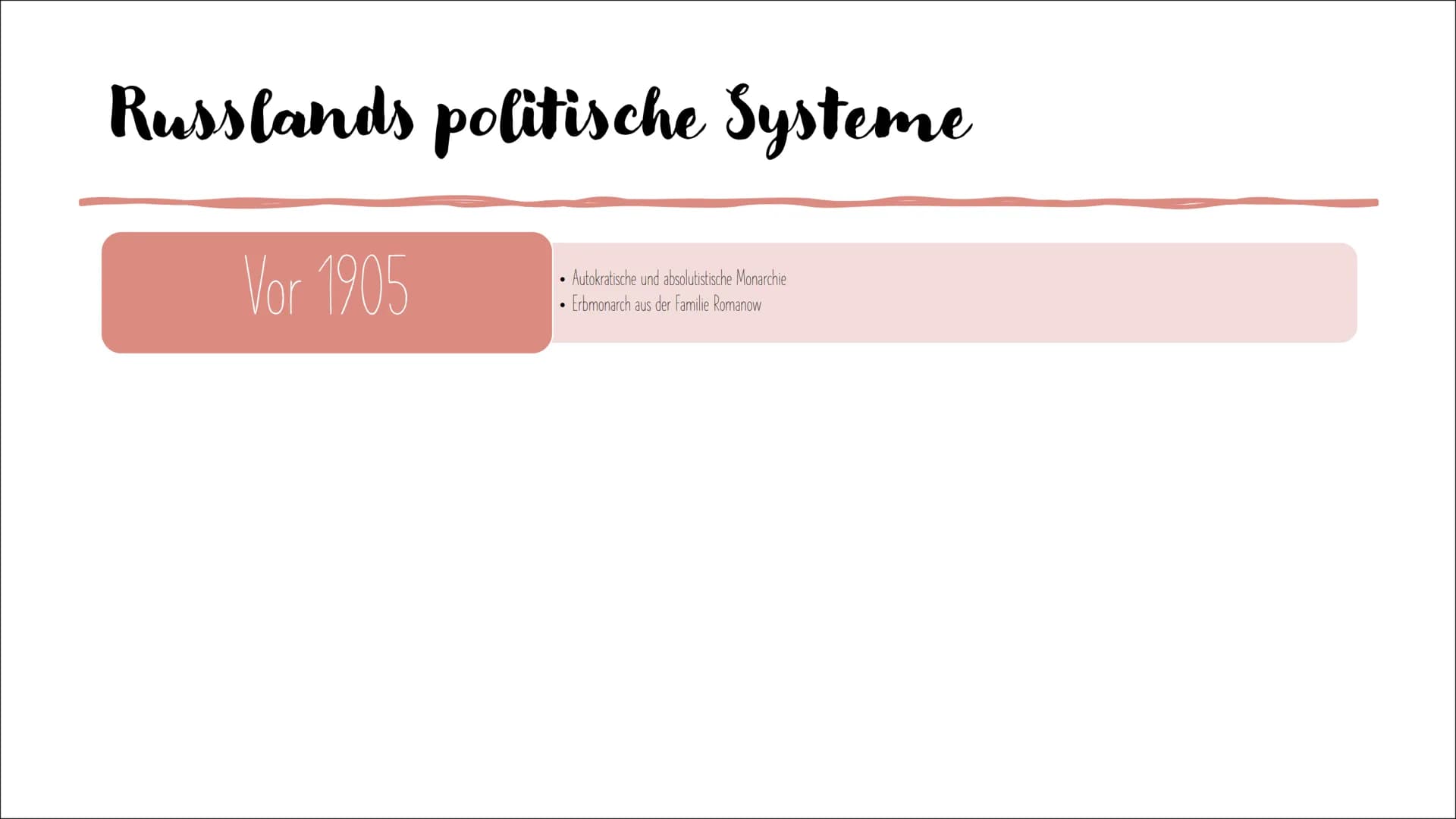 # Die Russische
## Revolution 1917
Von Ingwer Tee Gliederung
■ Russlands politische Systeme vor 1905
■ Revolution 1905
■ Russlands politis