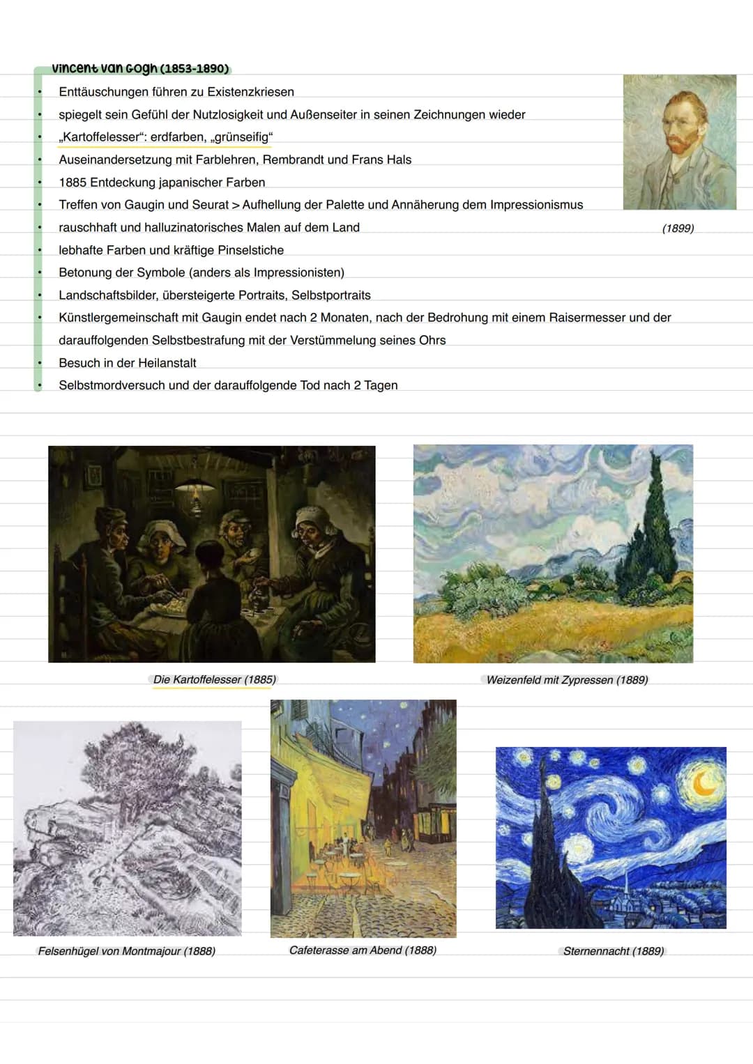 # Bildanalyse
## Einleitung
- allgemein: Künstler, Titel, Jahr, Technik, Standort, Format
- Atmosphäre und erste/r Gefühle / Eindruck
##