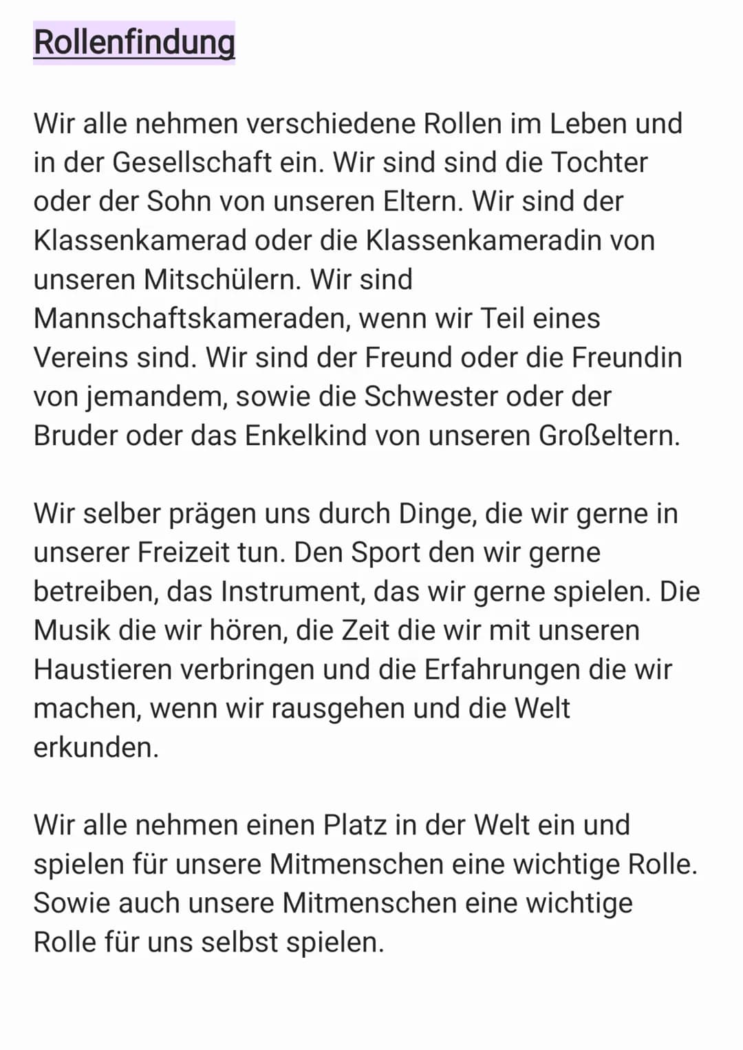 # Wer bin ich und wer will ich sein?
## Wer bin ich?
Das ist eine Frage, die wir uns unser ganzes Leben
lang stellen. Wer bin ich eigentli
