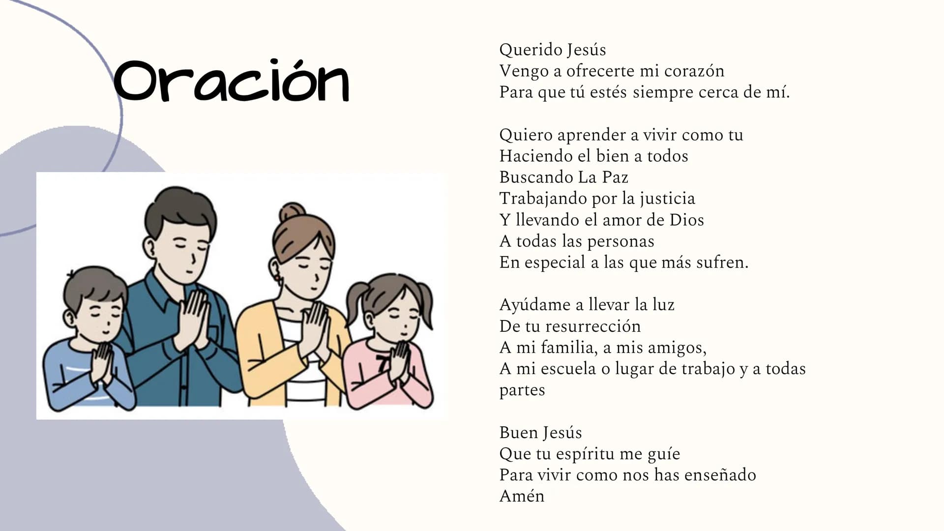 # Triduo Pascual
Taller de padres
Marzo 2023
Jueves
Santo
Viernes
Santo
Sábado
de Gloria # Oración
Querido Jesús
Vengo a ofrecer