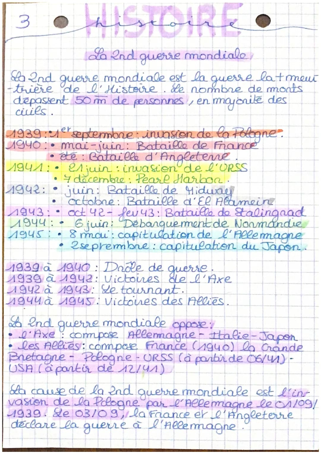 3 histoire
La 2nd guerre mondiale
la 2nd guerre mondiale est la guerre lat meut
-trière de de l'Histoire. de nombre de monts
dépassent 50m